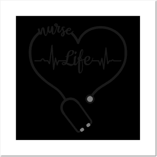 Nursing Gifts for Nurses Stethoscope I Love the Nurse Life Posters and Art